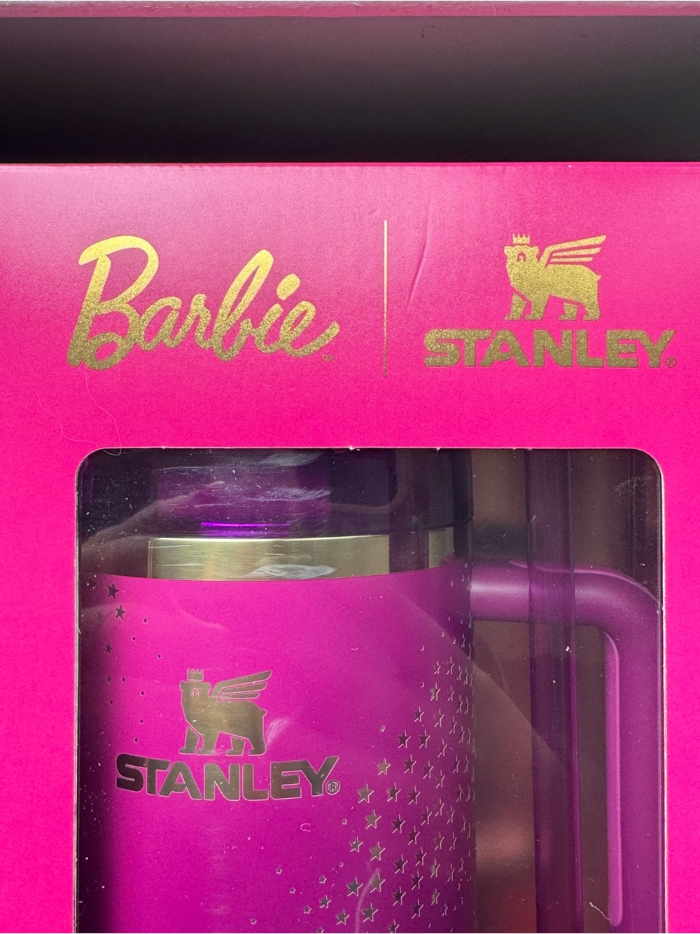 Stanley x Barbie '70s Superstar Purple Pink 40 Oz Quencher Tumbler NIB Ltd Ed - Picture 7 of 14